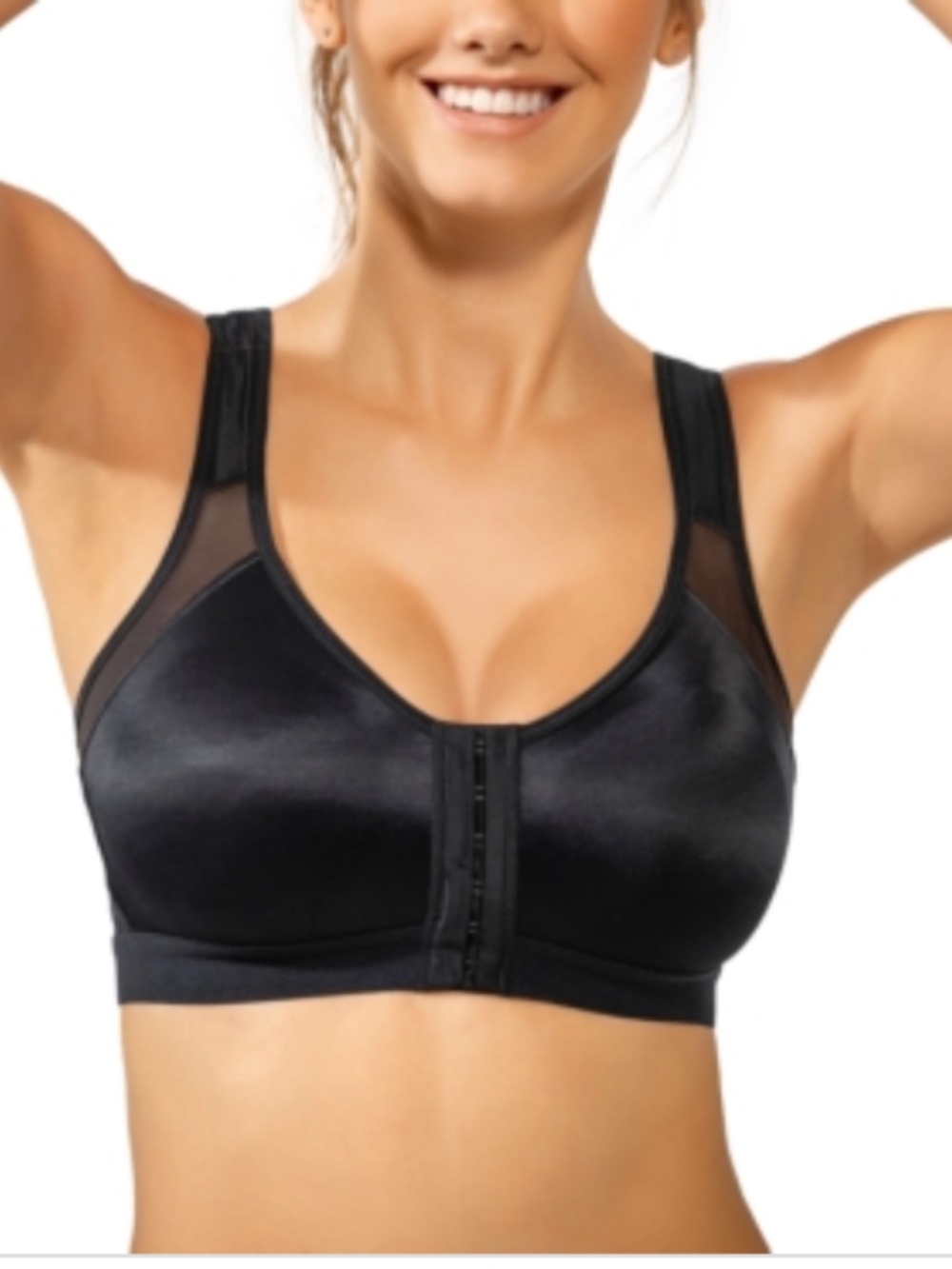 Leonisa Women S Posture Corrector Wireless Back Support Bra Black 36C